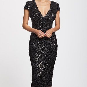 Dress the Population Allison Cheetah Midi Dress